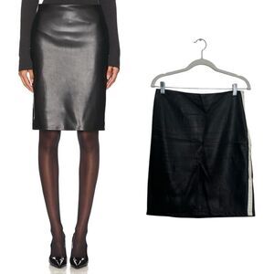 RALPH Lauren Purple Label Black Lamb Leather skirt